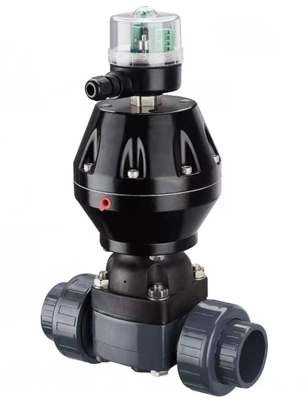 UPVC氣動隔膜閥 氣動雙由令隔膜閥 氣動法蘭隔膜閥